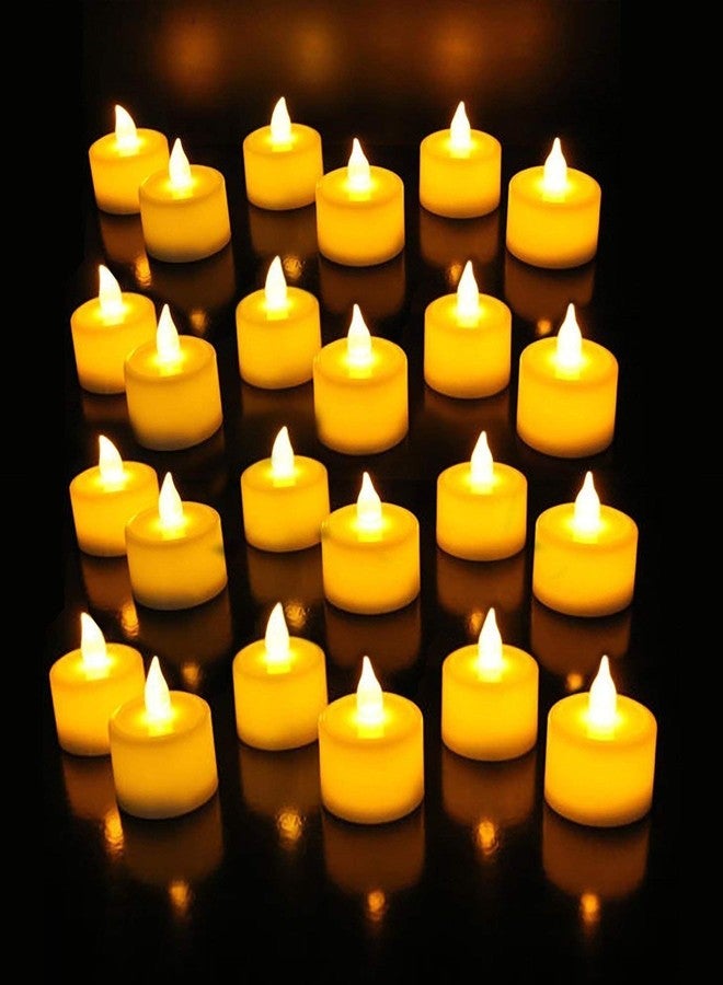 EIN SOF LED Tealight Candles - Pack of 24, Safe, Eco-Friendly, and Long-Lasting Flameless & Smokeless Candles for Romantic Ambiance and Versatile Decorating - Warm White, 3cmx3cm - Image 1
